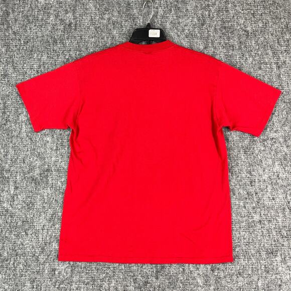 Vintage Single Stitch Shirt Mens‎ XL Jerzees USA made Red Blank Short-sleeve Tee - Picture 3 of 15